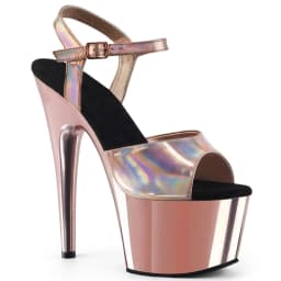 Pink 7-inch heels, 17cm electroplated stilettos from sexy clubs, and models' pole dancing sandals