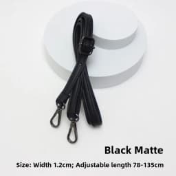 New Yu Black Leather Bag Strap Single Shoulder Crossbody Bag Long Strap School Bag Backpack Accessories Women's Bag Belt
