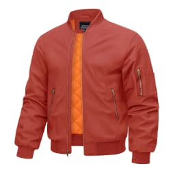 MAGCOMSEN Jacket Men Warm Zip Up Winter Padded Coat Casual Baseball Jackets Pilot Windbreaker Varsity Jackets