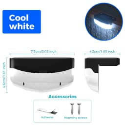 Solar Deck Lights Outdoor Waterproof LED Fence Lights Garden Step Lamp for Patio Stairs Railing Pathway Step