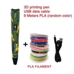 3D Printing Pen with 9M PLA Filament Safe High-Temp Graffiti Pen DIY Craft Drawing Pen for Kids Adults Christmas Birthday Gift