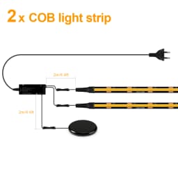1-10Pcs Groups Cob LED Strip Light Black PCB Hand Sweep Touch Dimmer Switch for Room Bedside Wall Panel Acoust Board Stair Decor