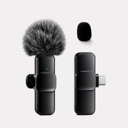 Wireless Lapel Microphone, Type-C Interface, Noise Reduction, Plug and Play, Suitable for Video Recording, Interviews, Live Stre