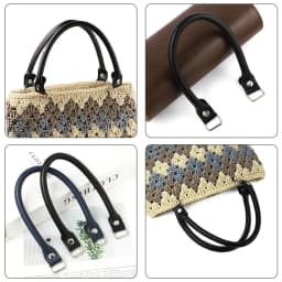 1Pair 38cm Genuine Leather Bag Straps Belts DIY Replacement Handbag Purse Handle Bag Accessories Coffee Black Bags Straps Belts