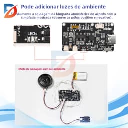 GC03 Recording Card Voice Recording Board Movement Creative Gift Box Christmas Birthday Card MP3Voice Module TYPE-C with Speaker