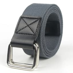 Men's Belt Trend Double Loop Buckle Canvas Women's with Cargo Outdoor Sports Jeans Suit Pants Black White Orange Red Blue Belt