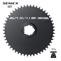 SENICX Direct Mount Chainring 40T 42T 48T 50T 3-Bolt Solid Ring Narrow-Wide Teeth (NW) Compatible 11/12/13 Speed