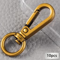 10Pcs Swivel Lobster Clasps, Classic Swivel Trigger Snap Hooks, Push Gate Snap Hook Bag Clips for Lanyard DIY Outdoor Keychain
