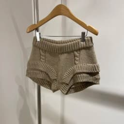 New autumn and winter collection retro knitted woolen shorts slimming and form-fitting casual shorts for women to wear outside