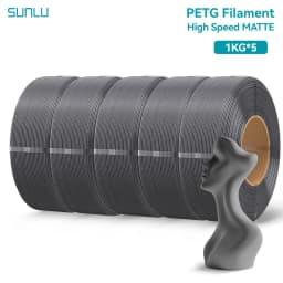 SUNLU 5KG PLA/PETG/ High Speed Matte PETG Filament 1.75mm 1KG Without Tray 3D Printer Filament for 3D Printer,Refll Filament