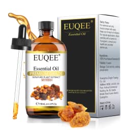 EUQEE 118ML Lavender Jasmine Eucalyptus Vanilla Peppermint Essential Oils with Glass Dropper|Aromatherapy, Humidifier,DIY Soap