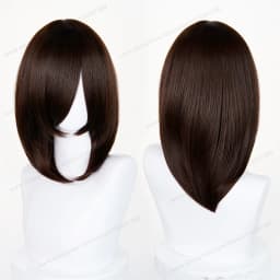 Anime 40cm Medium Basic Synthetic Bang Blond Cosplay Wig Black White Red Pink Green Brown Gold Blue Women Heat Resistant Hair