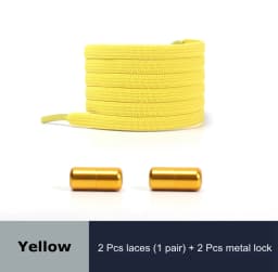18 Colors Free to Match Elastic Shoelaces Lock Lazy Laces Flat Multi Color Options No Tie Shoelace Round Capsule Metal