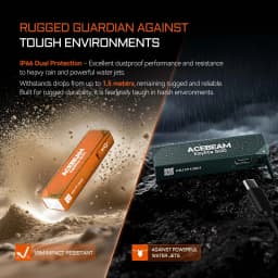 ACEBEAM Keychain Flashlight Keylite 500 EDC Rechargeable Flashlights With Self Defense Strobe Mode Dual LED Light Camping Work