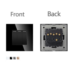 TAWOIA French Polish Power Socket Touch Switch Glass Panel USB Double Outlet Triple Wall Sockets Button Switch Fits E-type Plugs