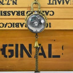 Retro Bronze Steampunk Wind Chime Quartz Pocket Watch Necklace Pendant Clock Chain Men's And Women's Chain Gift