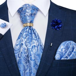Fashion Ascot Tie for Men Solid Pink Cravat Necktie Ring Brooch Set for Wedding Party Man Suit Accessories Male Scarf Gift