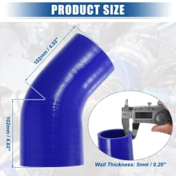 UXCELL 45 Degree 51mm-63mm 70mm-76mm ID 4Ply Car Elbow Reducer Silicone Hose Coupler Intercooler Tube Intake Piping