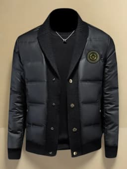 Winter New Style Casual Cotton Jacket Men's Slim Fit Fashion Brand Versatile Cotton Coat Upper Body Men's Business Casual Shirt
