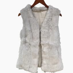 Fancy Rani Real Rabbit Fur Vest Natural Jacket For Women Fashion Leather Autumn Winter Spring Outwear High Quality