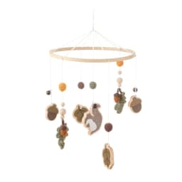 DIY Baby Crib Bed Bell Holder Arm Toy Imitation Wood Grain Infant Bed Decoration Toys Rotating Music Box Nut Screw Arm Bracket