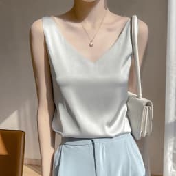Women Tops Solid Spring Summer Casual Basic Tops Sexy V-neck Tank Tops Office Lady Black White Top 2026 Fashion Korean Tank Top