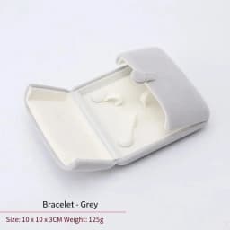 High-Grade Velvet Button Mongolian Double Open Jewelry Box Velvet Ring Ring Bracelet Necklace Packaging Jewelry Box