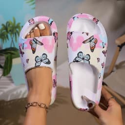 Women's Butterfly Soft EVA Slippers Summer 2026 Thick Bottom Non Slip Platform Sandals Woman Plus Size 45 Beach Slides Sandalias