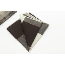 24CM Striped Brown Pocket Square British Style Cotton Linen Handkerchief Casual Plaid Cravat Tuxedo Hanky Suit Shirt Neckwear