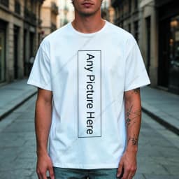 Custom Personalized Your Photo Man T Shirt for Boys Front Back Print Customized Funny Tshirts for Men Short T-shirt Tops Tees