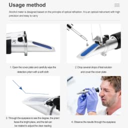 Range 0-80% Wine Content Tester Handheld Alcohol Refractometer Meter Beer Liquor ATC Spirits Tester Meter Box Optional