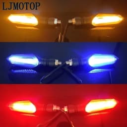 Universal Motorcycle LED Turn Signal Lamp Sequential Flowing Flash Indicator Lights Amber Running Light
