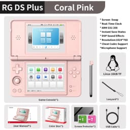 Anbernic RG DS Plus Retro Handheld Game Console Linux 4.3" IPS 1024*768 Dual-Screen 4000mAh Game Player Bluetooth WiFi Streaming