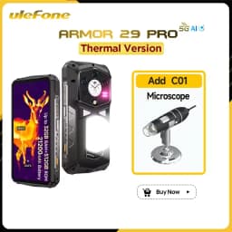 Ulefone Armor 29 Pro Thermal Version 5G AI Rugged Phone 16GB+512GB 6.67“ Android 15 64MP Night Vision Dimensity 7400 Cellphone
