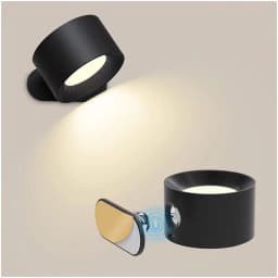 Led Wall Lamp Touch Control Remote 360 Rotatable USB Recharge Wireless Portable Night Light For Bedroom Reading Lamp