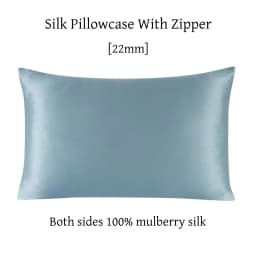 22 Momme Silk Zipper Pillowcase 1pc 100% Nature Mulberry Silk Muticolor Pillow Case For Healthy Standard Queen King