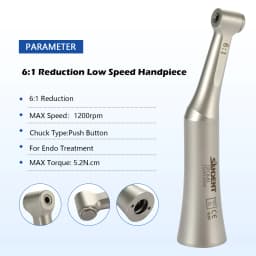 SANDENT Dental Endo Handpiece 6:1 Reduction Contra Angle Endodontic For NSK Sirona Electric Motors Dentsply / Endo Files