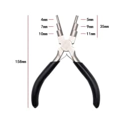 6 in 1 Bail Making Pliers for Multi-Step Ring Looping DIY Craft Carbon Steel Wire Bending Plier Jewelry Tools