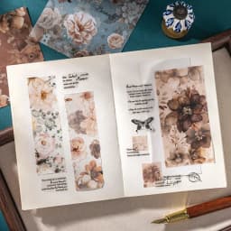 Journal GO 10pcs Large Size Flower Blooms Stickers for Scrapbooking Background Decoration Journal Card Album diy Materials
