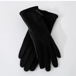 Fahion Suede Leather Bow Thicken Touch Screen Driving Warm Gloves For Sports Winter Outdoor Plus Velvet Cold Protection Women's
