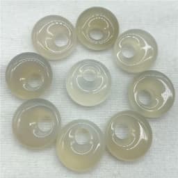18mm Natural Gem Stone Quartz Crystal Amethyst Donut Charm Beads Pendant For Diy Jewelry Making Necklace Accessories 10pcs