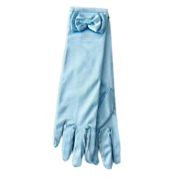 29cm Children Long Gloves Princess Dance Performance Stage Party Wedding Glove Satin Bow Full Finger Mittens Birthday Gifts G332