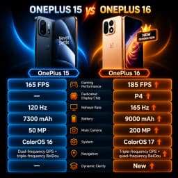 Chinese Version OnePlus 16 6.78"185Hz AMOLED 5G Smartphone Snapdragon 8 Elite Extreme Gen6 9000mAh Battery 100W SUPERVOOC NFC