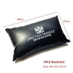 JP Pillows Junction Produce Black White Great Leather Neck Pillow Bolster Hold Throw Cushion Auto Seat Headrest Backrest