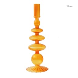 Floriddle Taper Candle Holders Glass Candlesticks for Home Wedding Table Decoration Glass Vase Table Bookshelf Candles Stand