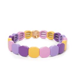 2025 Colorful Bangle For Women Boho Elastic Beaded 10mm Bracelets Enamel Jewelry