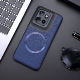 For Motorola Moto Edge 50 Neo,Edge 50 Case Magnetic PU Leather Lichee Pattern +PC Anti-slip Ultra Thin Cover for MOTO Edge50