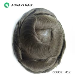 Invisible Hairline Hair System Unit for Men 0.03-0.04mm Super Thin Base Toupee Indian Human Hair Mens' Topper Wig