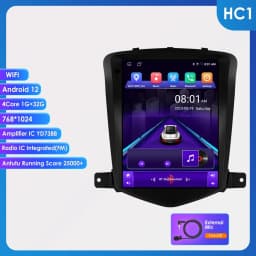 9.7'inch 2Din Carplay Android 13 Car Radio For Chevrolet Cruze J300 2008-2012 Multimedia Navi GPS Head Unit Stereo BT 4G Player