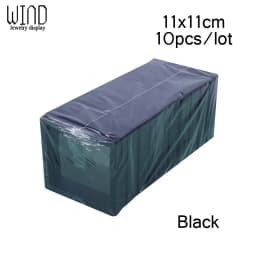 10pcs Set 3D Floating Display Case Stands Transparent Square Holder Pendant Necklace Bracelet Ring Coin Jewelry Pin Storage Box